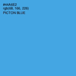 #44A6E2 - Picton Blue Color Image